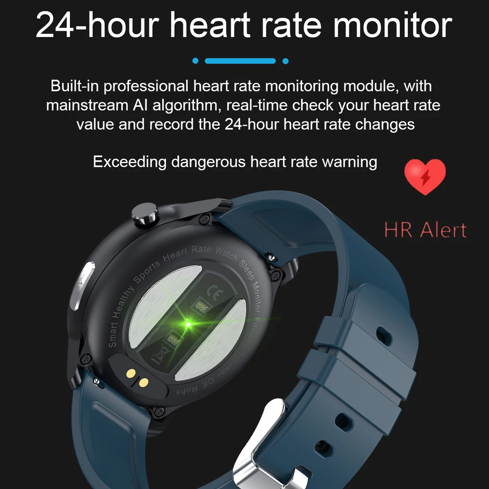 E80 Смарт-часы с температурой тела ECG + PPG AI Медицинский Диагностический мониторинг здоровья Смарт-часы водонепроницаемые часы