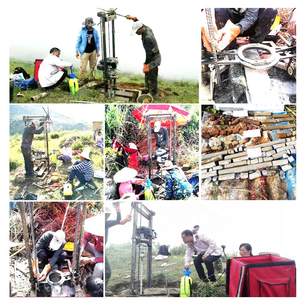 Soil Rock Sampling Portable Easy Operated Backpack Drill Rig Machine