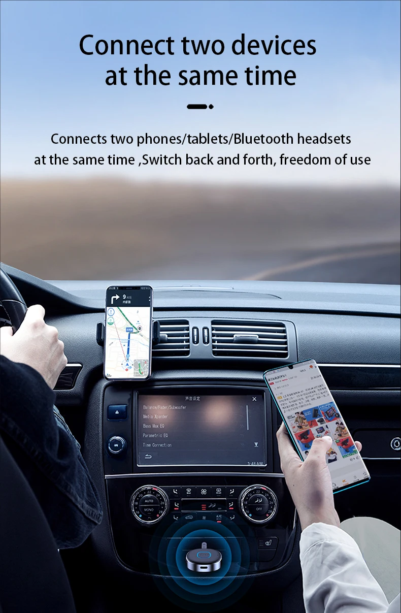 New Design Jlj33 Universal Bluetooth Receiver 3.5mm Aux Wireless Audio Receiver Builtin Mic Bt