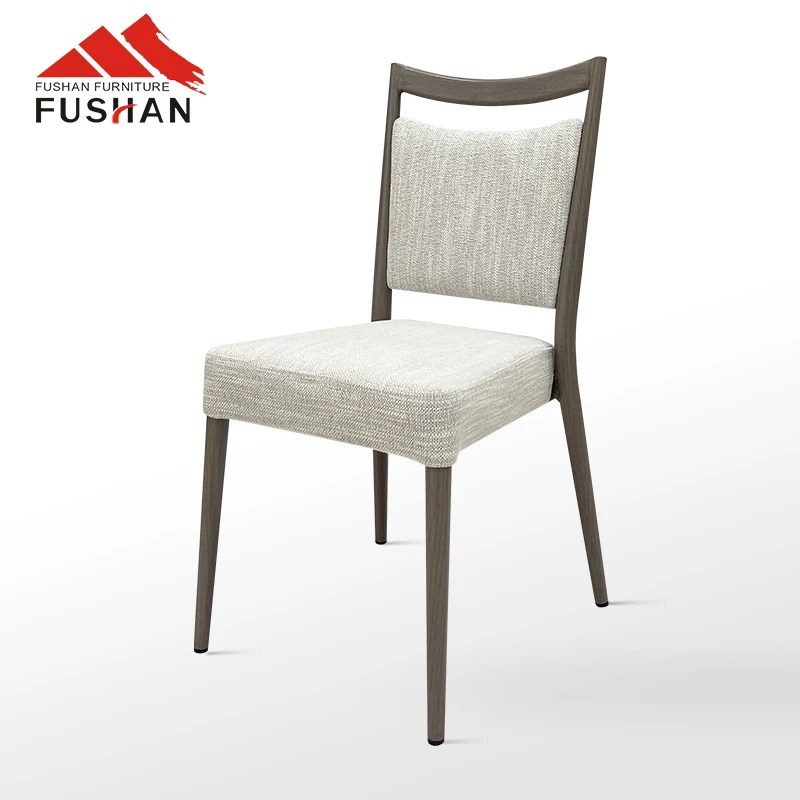 Latest Design Modern Home Luxury Furniture Boucle Upholstered Metal Dining Chairs