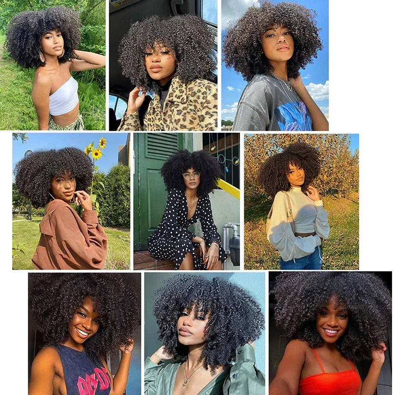 Brasilianskt afro kinky curly människohår i bundtar för flätning_voghion.com