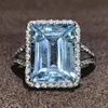 18k white gold 5.075ct aquamarine ring