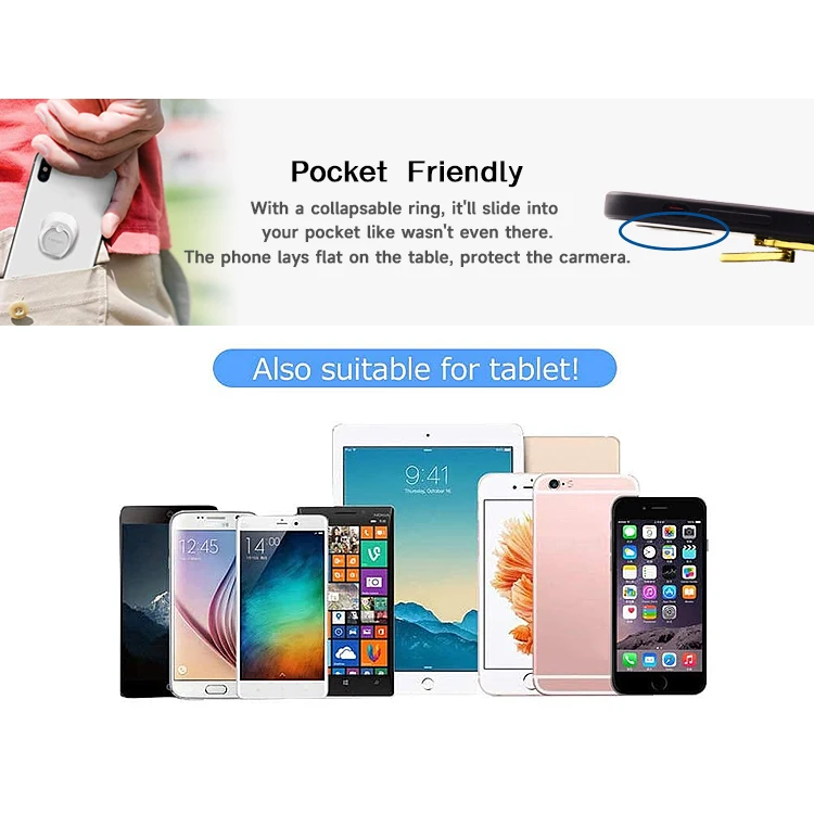 Красивое акриловое кольцо для сотового телефона на заказ мобильного подставка держатель регулируемое