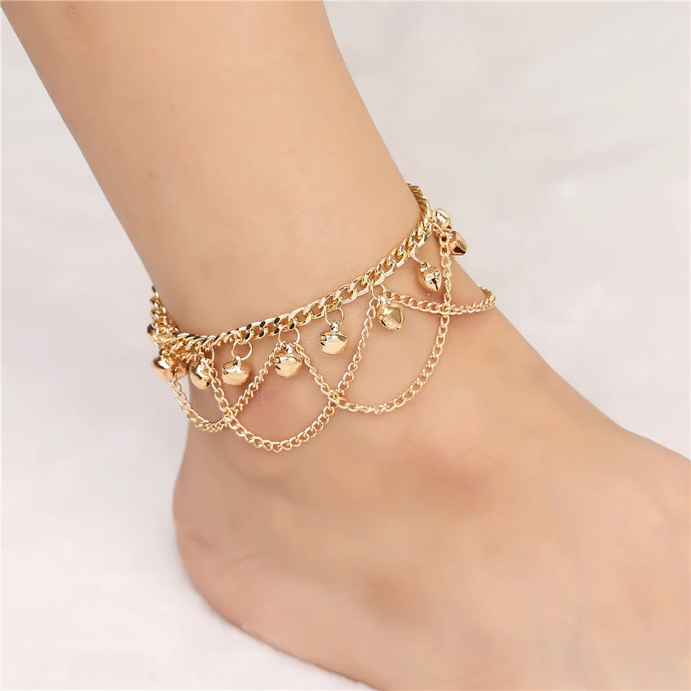 gold jingle bell bracelet