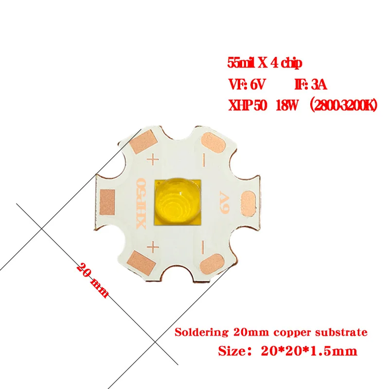6Pドロップイン CREE XHP70.3HI 4000K フラッシュライト用 6Pドロップイン CREE XHP70.3HI 4000K フラッシュライト用