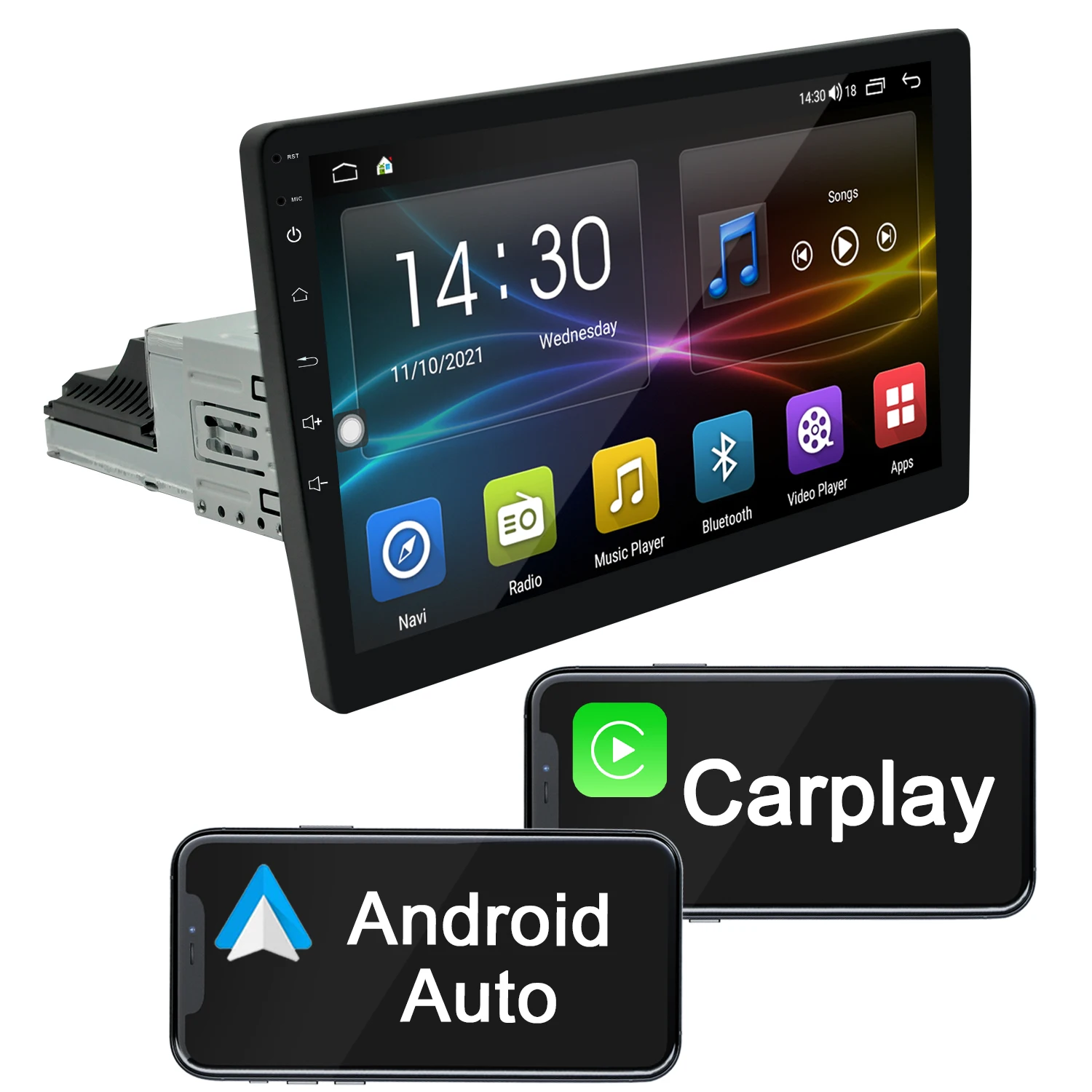 Iying Single Din Car Stereo With Voice Control Carplay Android Auto