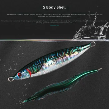 CHEERY 160g 200g 300g 400g 3D Printed Slow Pitch Metal Jig, Saltwater Boat Fishing Lead Jig Lure – Metal Jig – view 4