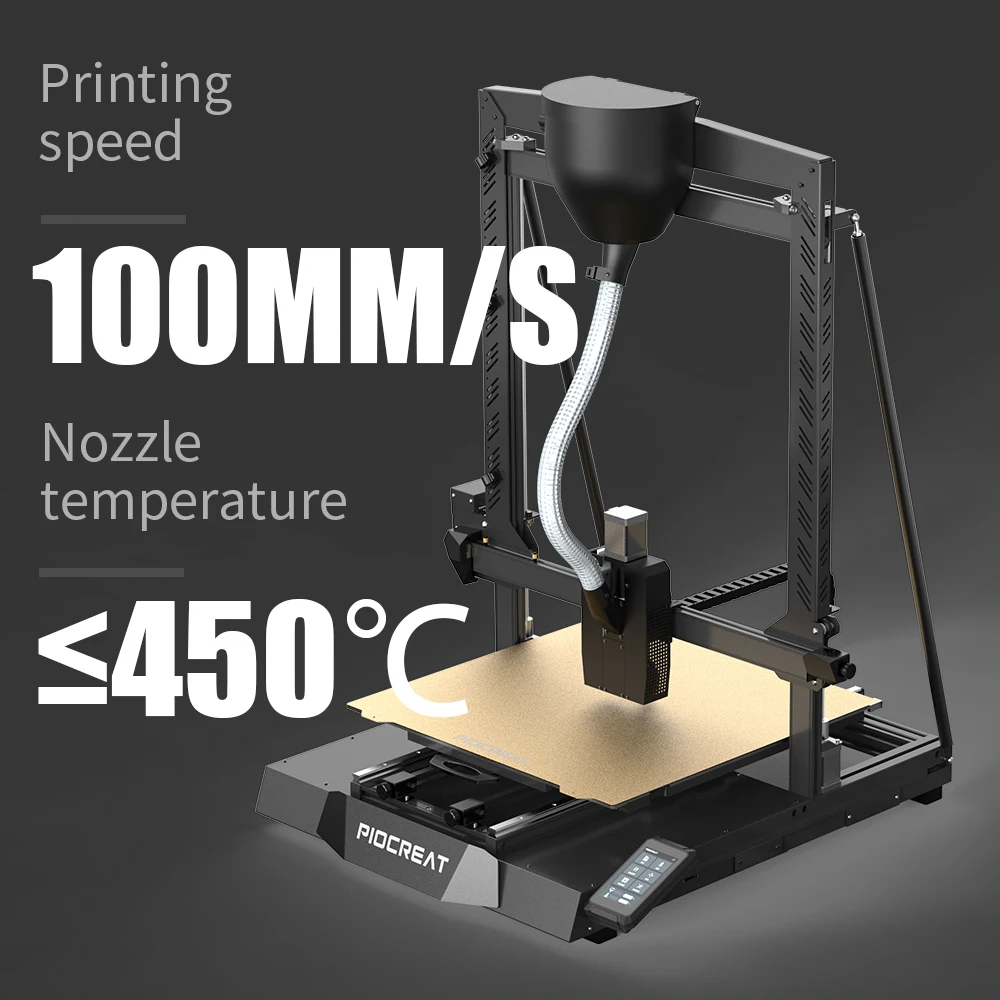 Piocreat G5 Pro Fast Speed Fdm 3d Desktop Printer Pellet Extruder 3d Printing for Auto Parts Industrial 3d Printing Equipment