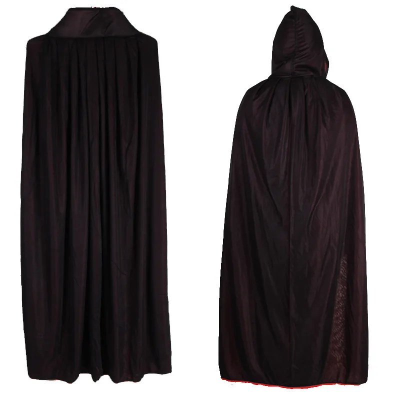 Halloween Cloak Vampire Cos Cosplay Costume Double Black And Red Cape ...