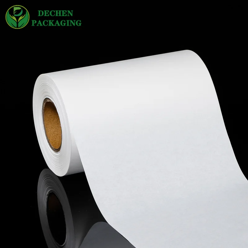 Offset 80g Poly Coated Sweetener Package 18gsm Pe Coating Roll Food Grade Waxed Paper For Burger Packaging
