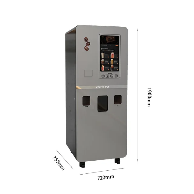Fashion Design Espresso Coffee Automatic Vending Machine for Community