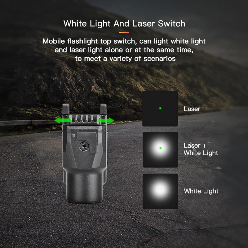 Lampe arme de poing TWM-30 Laser Vert