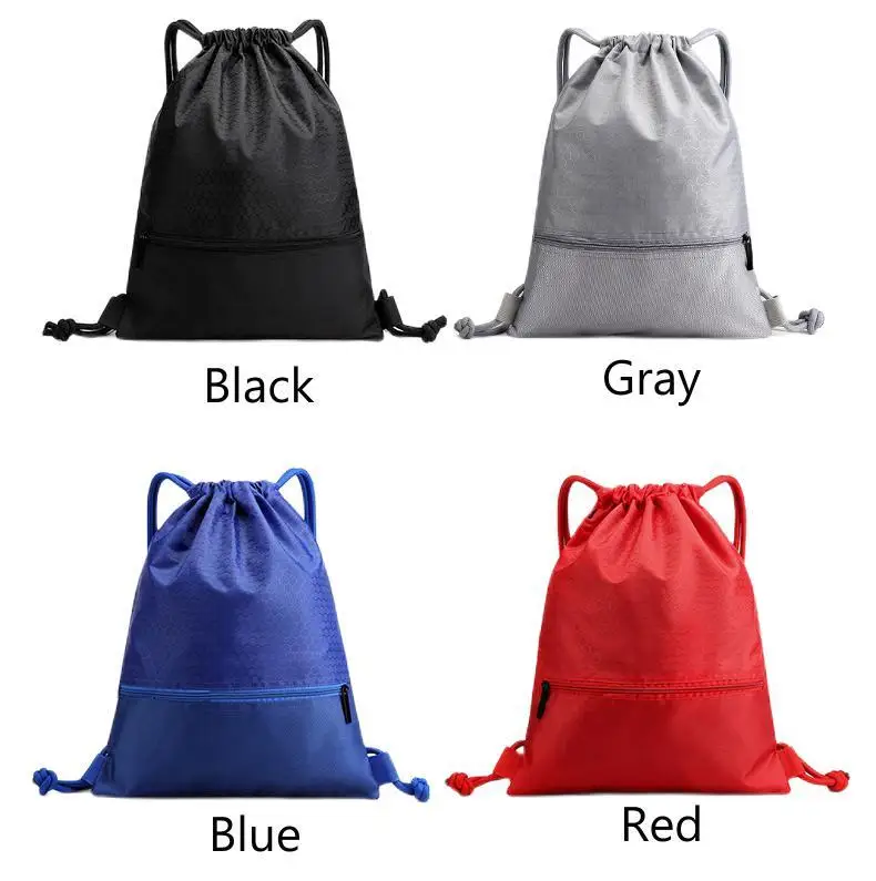 Strap pocket with drawstring simple backpack for men and women's sports and fitness lightweight basketball bag oxford zipper bag