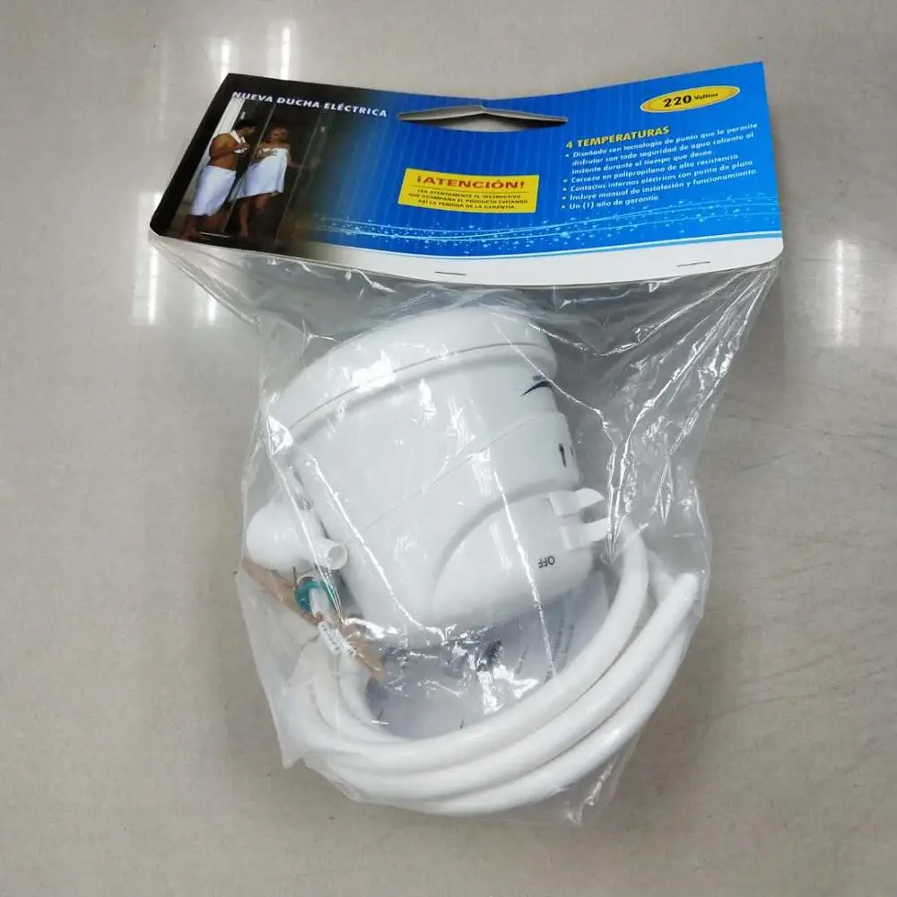 220v Wall Mounted Electric Shower Head Tankless Instant Hot Water