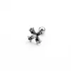 E043-Silver (there are ear holes an earring)