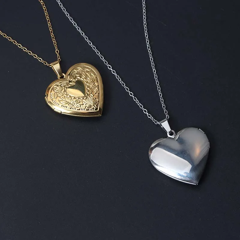 Photo Heart Locket Necklace