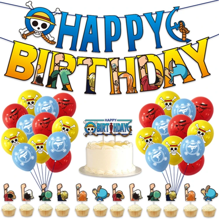 Anime One Piece Balloons One Piece Latex Balloons Banner Cake Toppers For  Boys Happy Birthday Party Decorations Supplies X4120 - Buy Anime One Piece  Balloons One Piece Latex Balloons Banner Cake Toppers