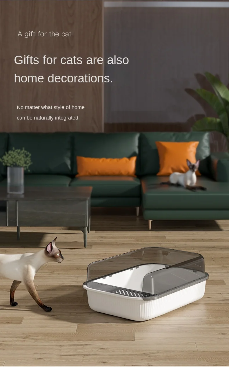 Pet Products Portable Pet Litter Tray Foldable Pet Cat Rabbit Litter