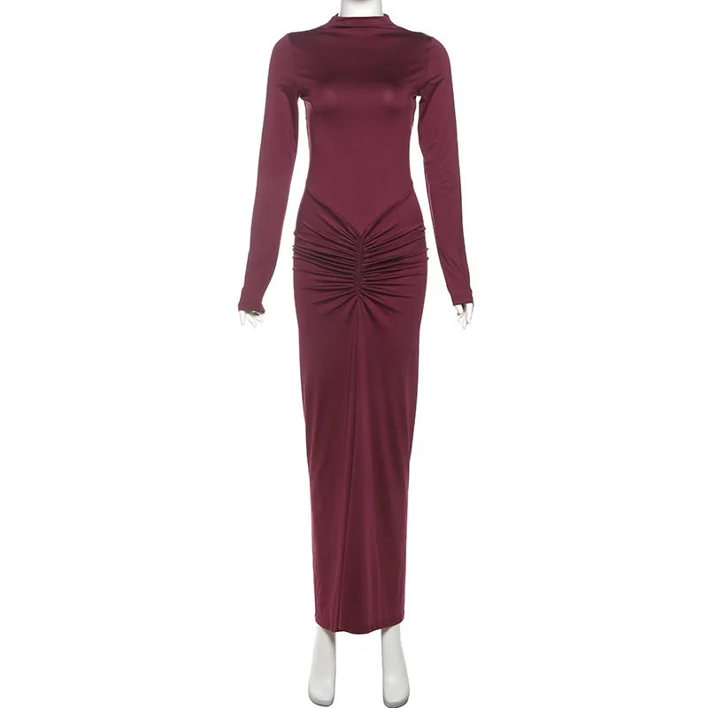 sage silk dress Dusty Sage A Line Cowl Neck Satin Long Bridesmaid Dress with Pleated