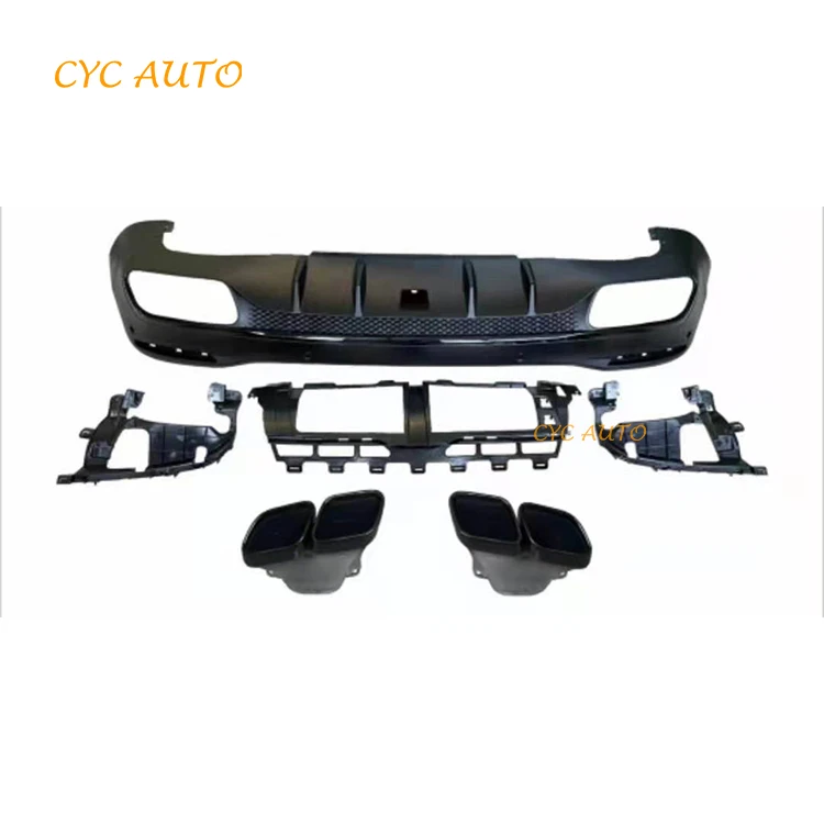 W167 GLE63 Diffuser Rear Bumper Diffuser with Pipe for Mercedes Benz GLE Class W167 Bodykit 2020 2021