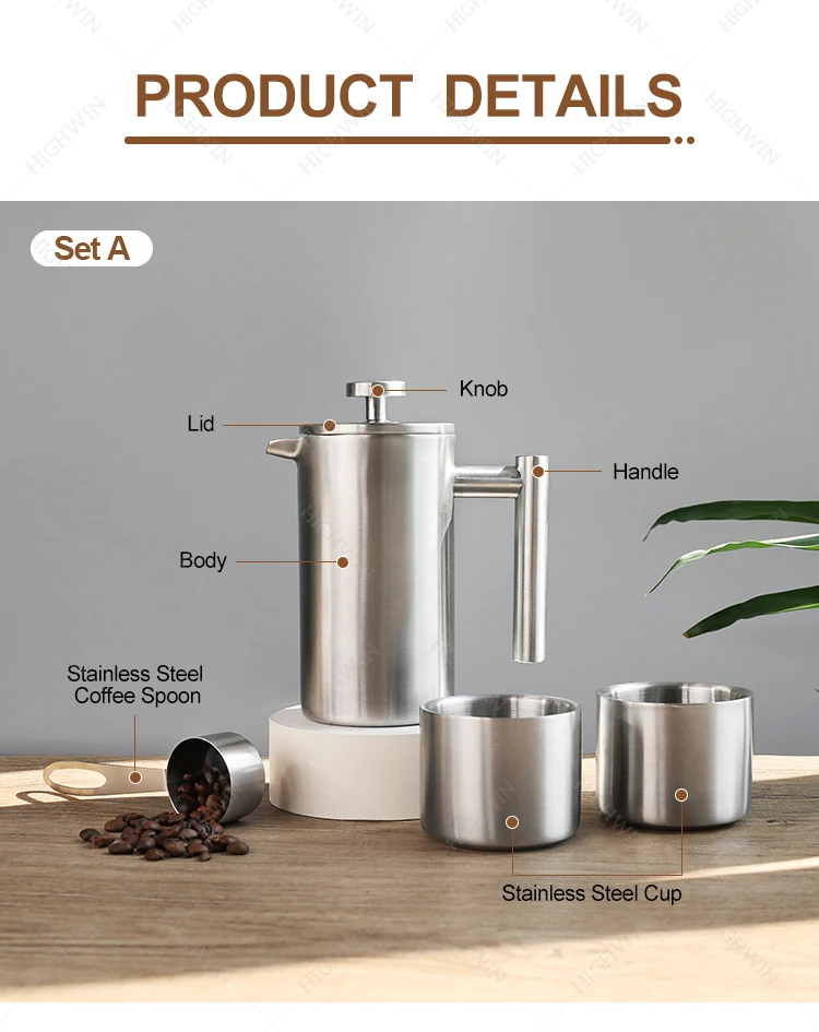 Gift Box Outdoor Travel Pour Over Coffee Maker Hand Drip Coffee Set