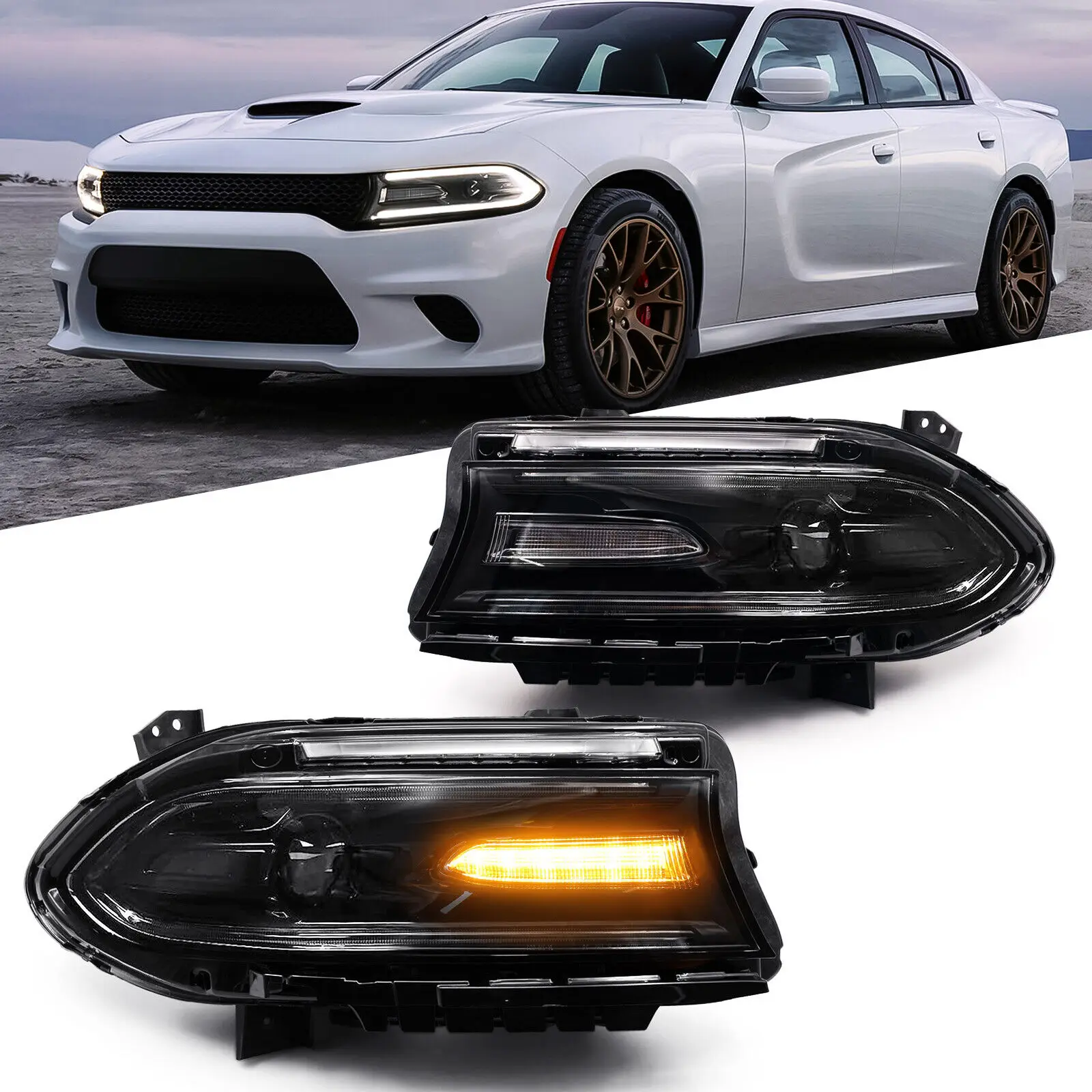 Good prices new style full LED xenon headlights advance version Head Lamp for Dodge Charger 2015 - 2018