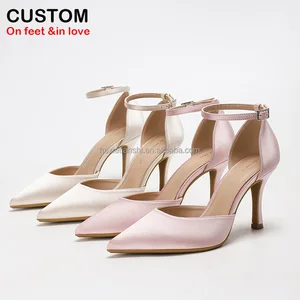 8503-4 New Style Fashion Stain Pointed Toe Shallow Mouth Side Empty Ankle Wrap Thin High Heels Women Ankle Strap Heeled Sandals