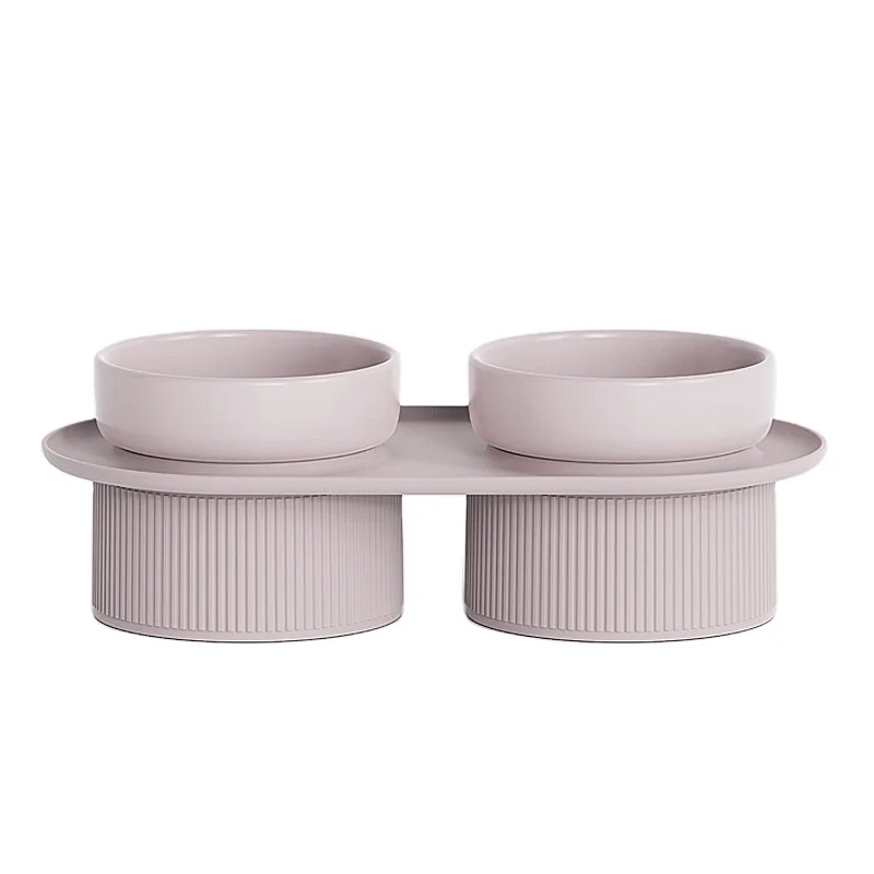 Japan Korea Design Popular Pet Bowl Ceramic Cat Bowl Sets Double Cat Dog Bowl