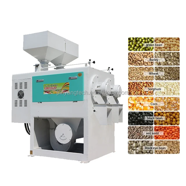 CBY Electric Two-Body Multi-Functional Grain Huller Machine Corn Rice Green Bean Barley Wheat Sorghum Black Bean Processor