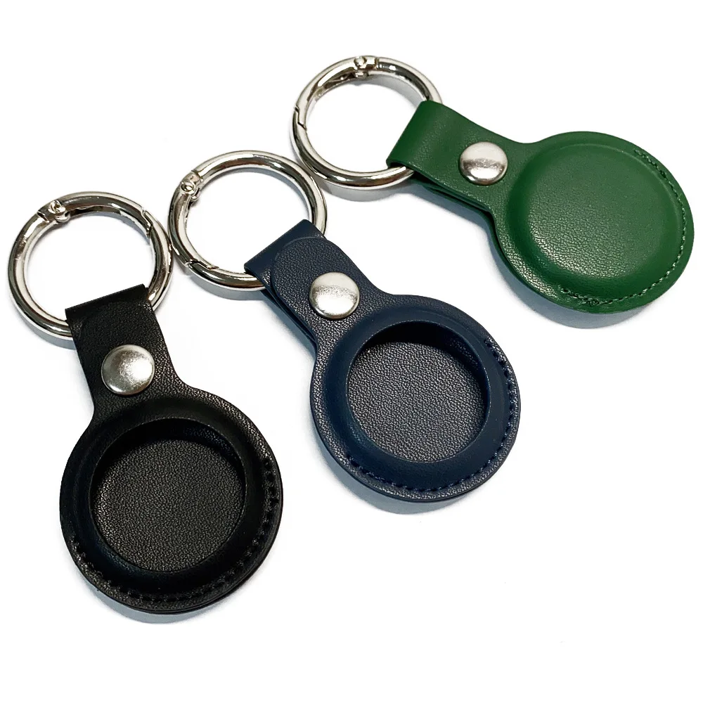 Бирки на заказ для Apple Airtag, кожаный чехол, чехол с GPS-трекером, защитный чехол-брелок из ПУ кожи с защитой от потери для собак, кошек, домашних животных