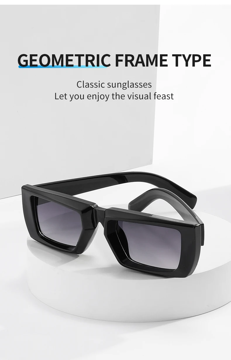 2023 Square Sun Glasses Luxury Brand Travel Small Rectangle Sunglasses ...