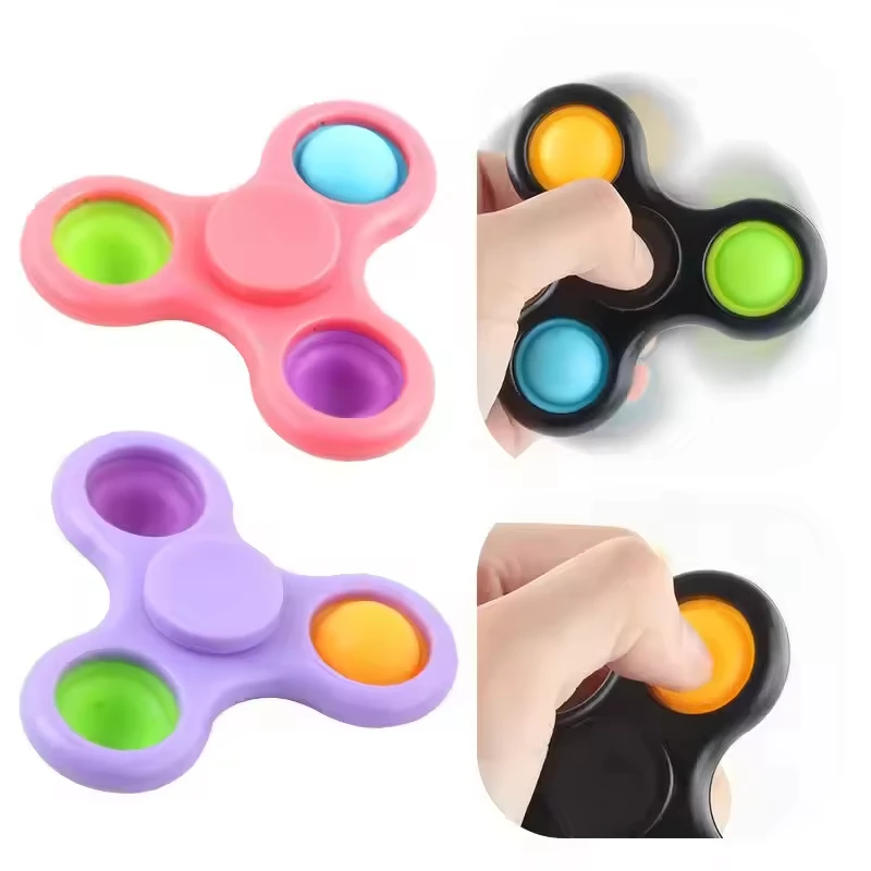 Creative Double-sided Hand Spinner Finger Gyro Fingertip Gyroscope Three-leaf Fidget Spinner For Toys Pressure Relief Gift