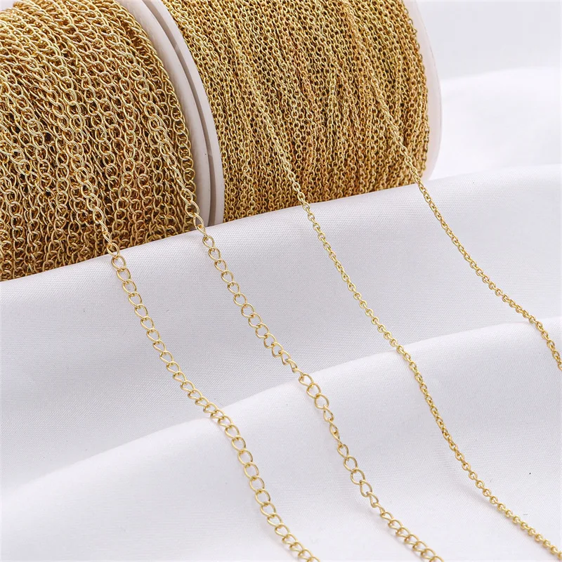 Wholesale Stainless Steel Waterproof 14k Gold Filled Chain Roll