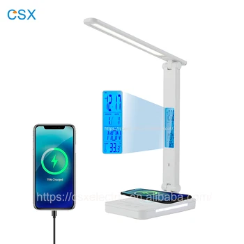 CSX New Foldable LED Desk Lamp Eye-Caring Table Lamps Desk Light Flexible Touch Control Night Light with Wireless Charger