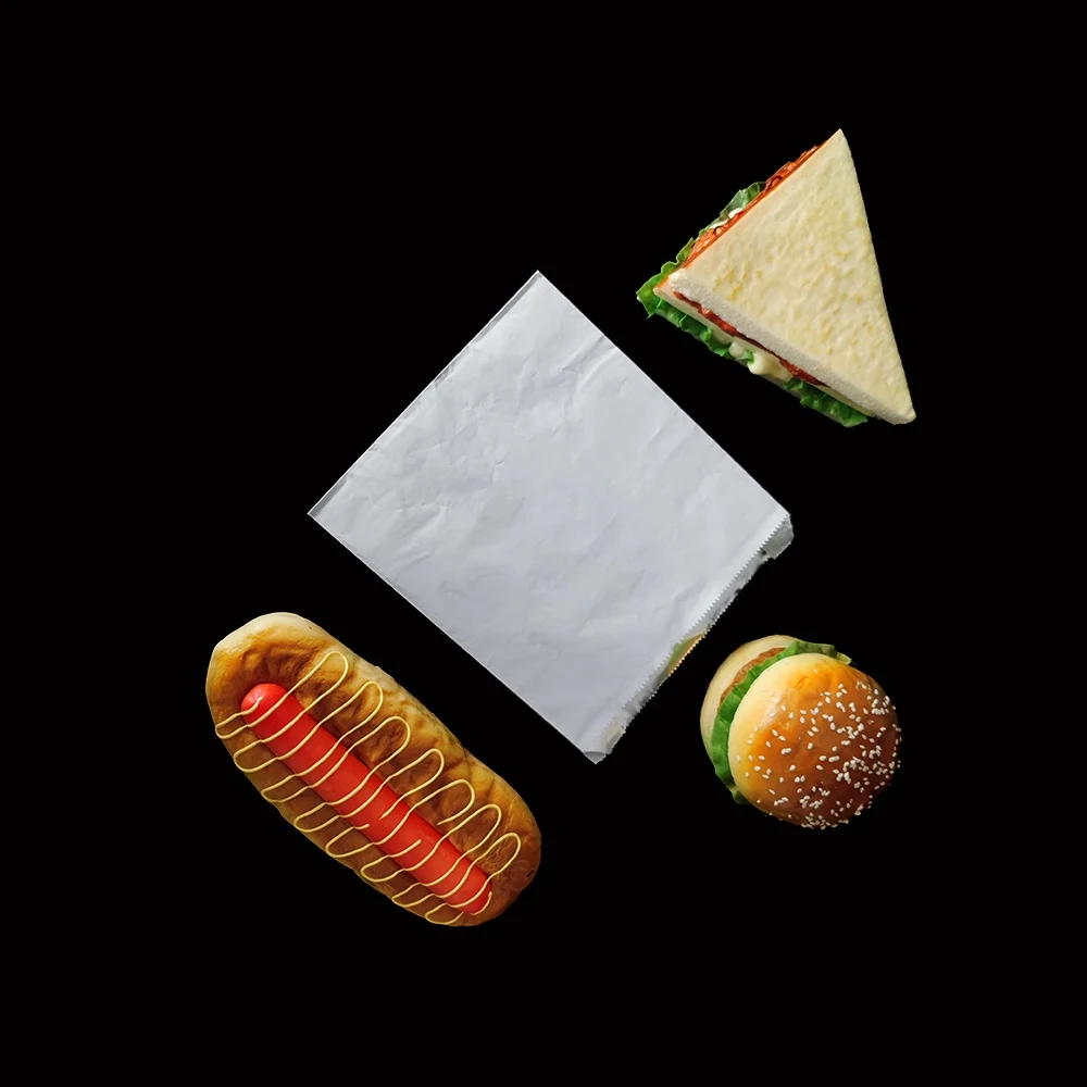 Hamburgo hamburguesa sándwich bolsa de papel bolsa de papel hoja de papel