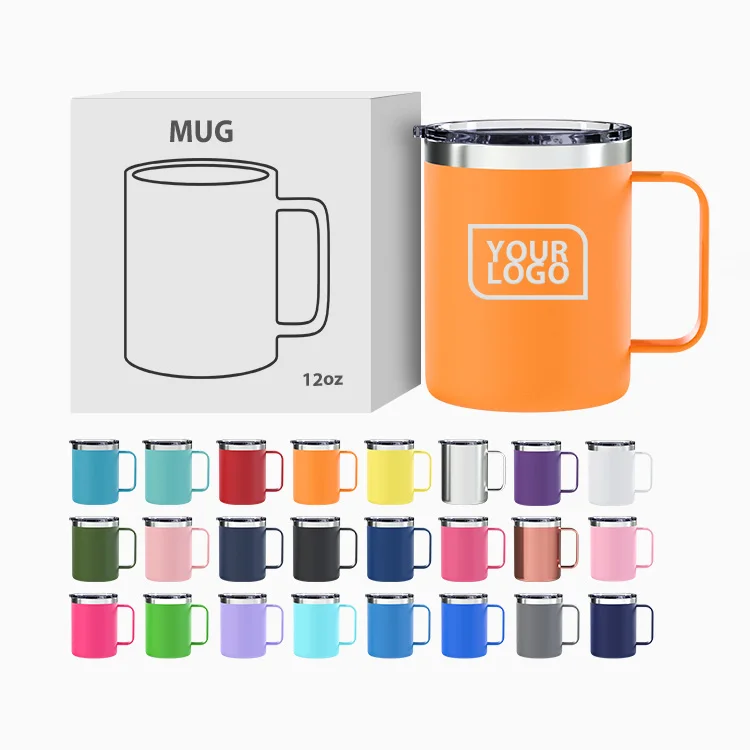 Кружка для кофе из нержавеющей стали с вакуумной изоляцией, 12 унций