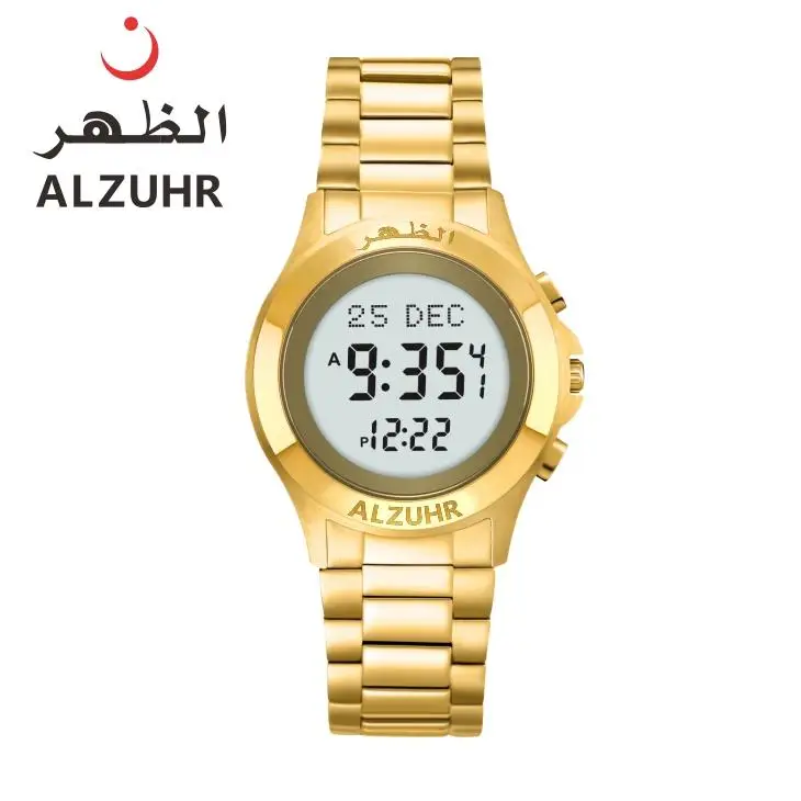 Factory Price Al Fajr Prayer Watches Dual Time Azan New Design Waterproof  Azan Lovers Watch for Men ALZUHR505