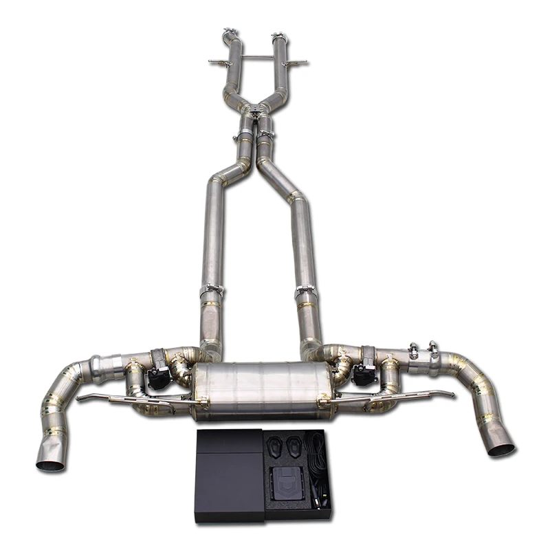 Catback Exhaust Pipes With Valve For Mercedes-Benz GLS63 AMG W166 / X166 5.5T 2015-2019 Racing