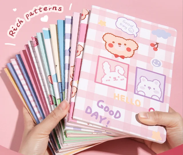 A5 Cute Cartoon Spiral Binding Planner Wholesale School Supplies Printed Diary Notebook 6 Ring Binder Paper Cover Sizes A6 A4