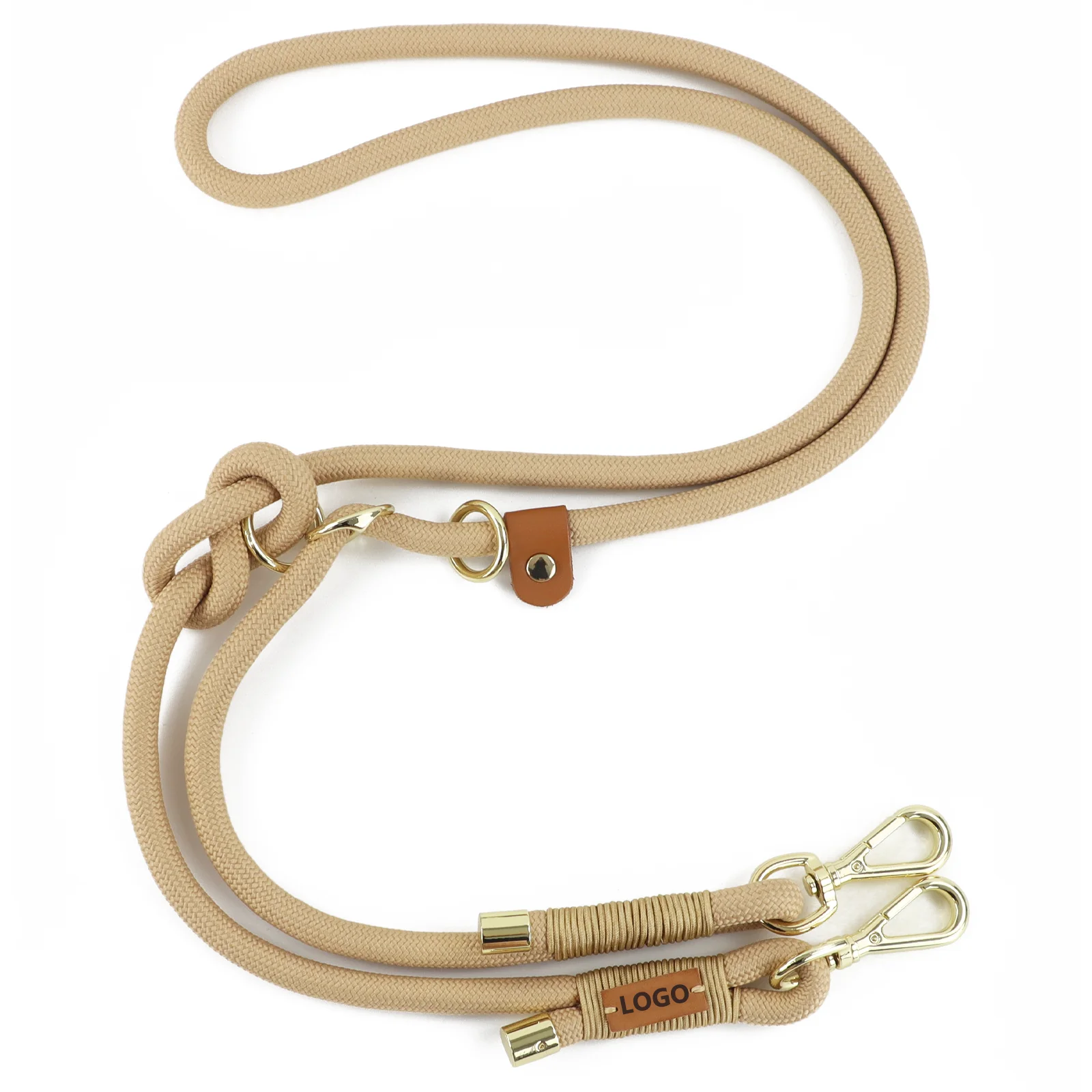 Hot Sales Multi Function Solid Double Ended Nylon Rope Pet Dog Leash