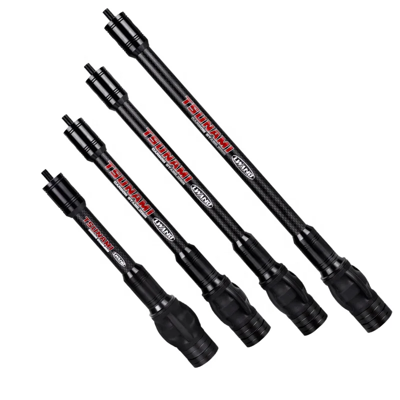 Surwolf Carbon Fiber Bow Stabilizer Bar - 6/8/10/12 Inch Adjustable Balance Rod For Compound Bow