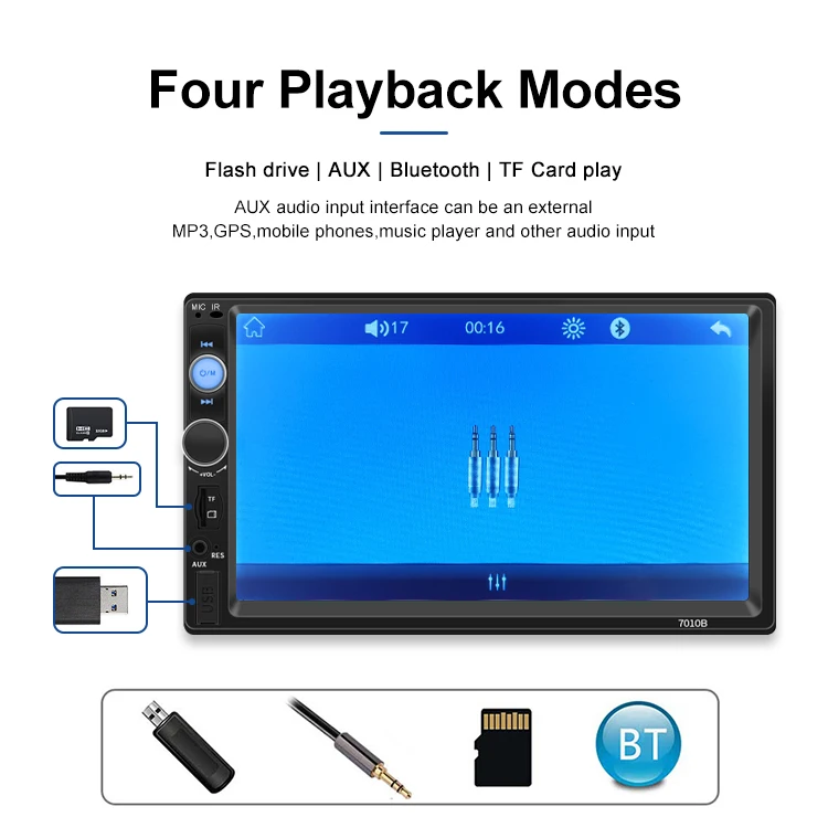 7010B 7 inch Dual Din Car Stereo Auto radio Head Unit Car Audio MP5 Multimedia Player car mp5 player