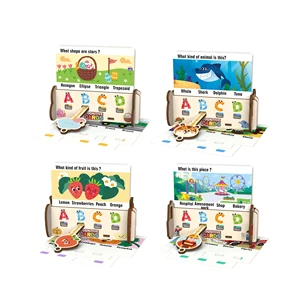 EPT Learning Toy Wooden Thinking Observation Enhance Learn Toys Interactive Wood Toy Board Game Set for Kids