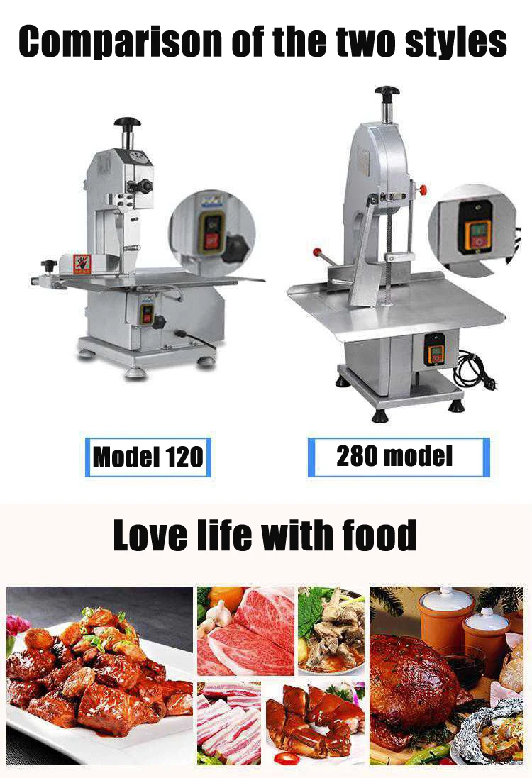 Butcher Commercial Electric Frozen Chicken Fish Meat Cutter Cutting Machine  Food Band and Bone Saw Machine For Butchers - FEST