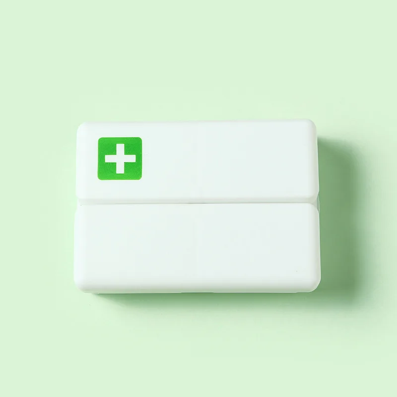 Mini Medicine Box 3 Compartment Pill Storage Box Large Capacity Portable Sealing Case