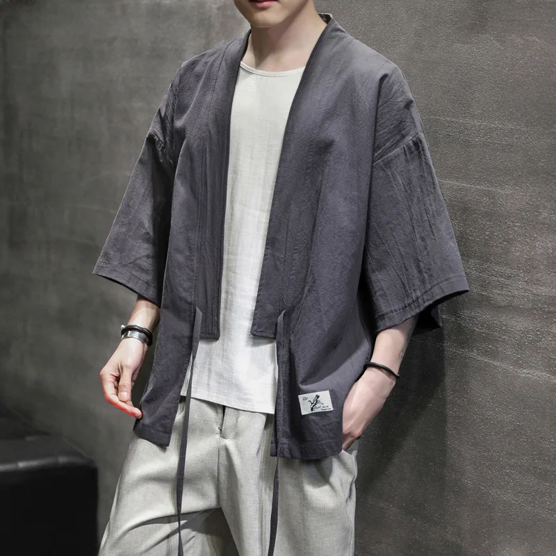 Men Chinese Style Kimono Cardigan Traditional Tops - Buy Traditional Tops, Male Retro Cotton,Casual Beach Product Alibaba.com