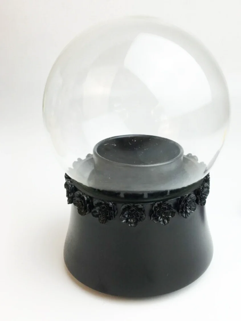Display Glass Globe Dome with Rotating Resin Base