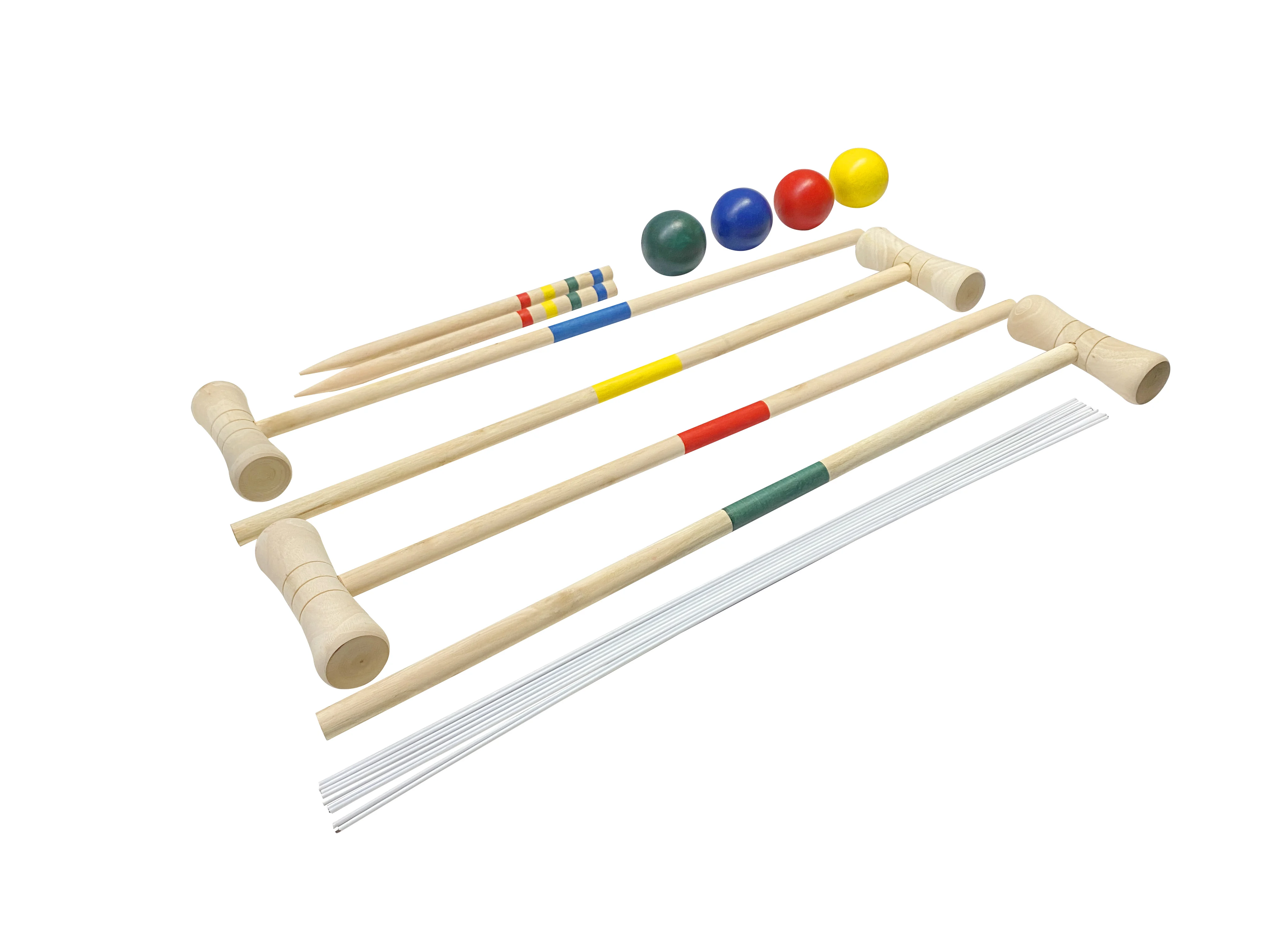 Giant Wooden Croquet Target Ball Game For Kids Outdoor Lawn Fun Buy