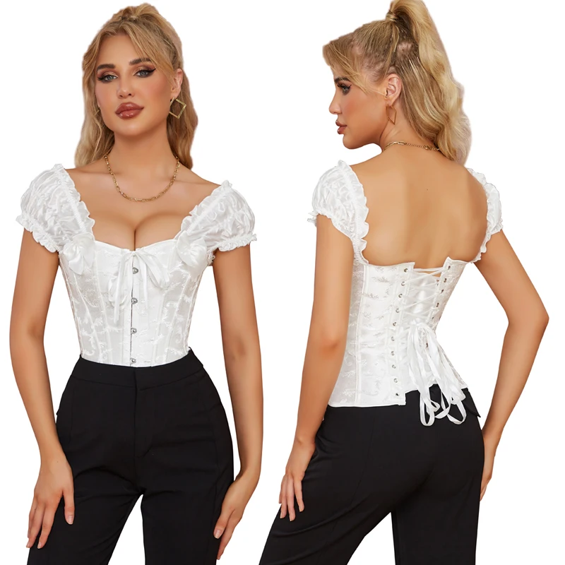 Costume Sexy Party Overbust Bustiers Cheap Locking Waist Training Corsets Wholesale Plus Size