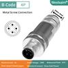 Rosca de tornillo del varón PG9 DE LA M12-B-4 recta